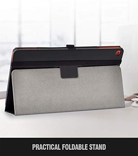 Poetic All-New Fire Hd 10 Tablet Case (7Th Gen 2017 And 9Th Gen 2019 Release), Slim Synthetic Leather Flip Stand Cover, Auto Sleep/Wake, Magnetic Closure, For Amazon Fire Hd 10.1 Inch, Black #TOP3