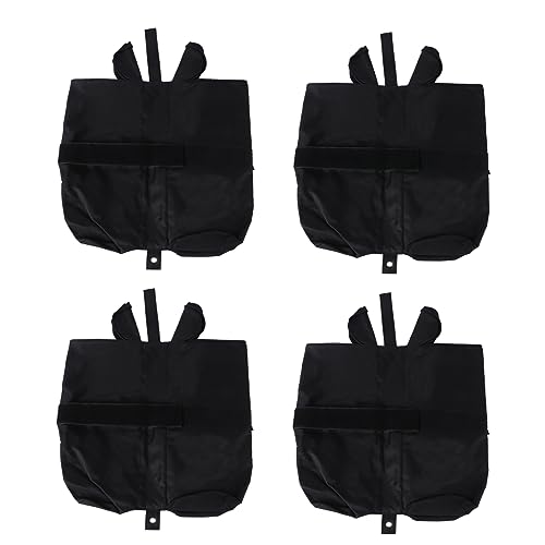 BESPORTBLE 4 Pièces poids du pavillon pro voiture topper fait à la main décoration en vrac éblouir sacoche sachet fixe bag de sable de pavillon de sable de fixation de tente Black