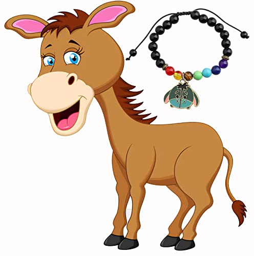 Image of FEELMEM Donkey Cartoon Charm Beads Bracelet Donkey Lover Inspiration Gift Movie Inspired Gift Donkey Fans