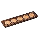 Yamako Tokuri PKKA502 Sake Tray, 5 Holes, Grilled Cedar