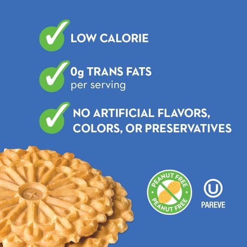 Reko Pizzelle Authentic Italian Style Waffle Cookie, Vanilla, 7 Ounce (Pack of 1)