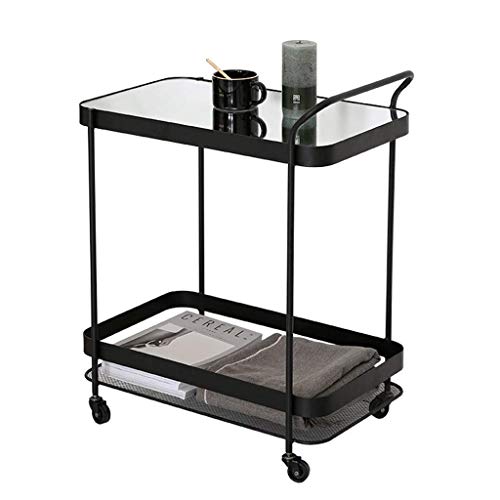 Carro Carrito Para Servir Vino,Carrito De Almacenamiento De Vidrio Templado De Arte De Hierro,Soporte Para Estante Organizador De Bebidas,Té Y Café,Para Lugares De Alta Gama, Bar, Cocina, Comedor