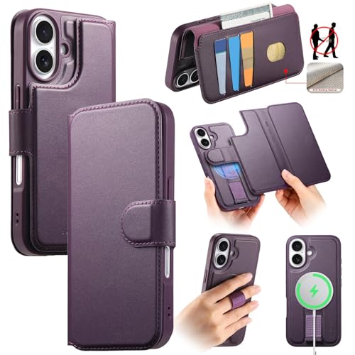 Étui iPhone 13 Pro Max portefeuille violet idéal pour vos déplacements