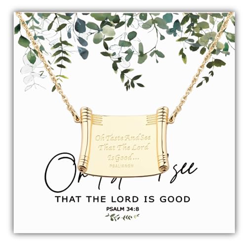 SEIRAA �����̈�߃l�b�N���X ���� 34:8 �M�t�g Taste And See That The Lord Is Good�M�t�g �L���X�g���@���l�b�N���X, 1, �X�e�����X�|, ��΂Ȃ�