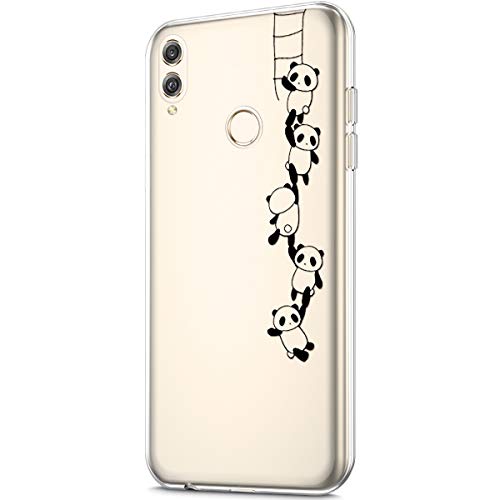 ikasus Case for Huawei Nova 3i,Clear Art Panited Pattern Design Soft & Flexible TPU Ultra-Thin Transparent Flexible Soft Rubber Gel TPU Protective Case Cover for Huawei Nova 3i Case,Panda string