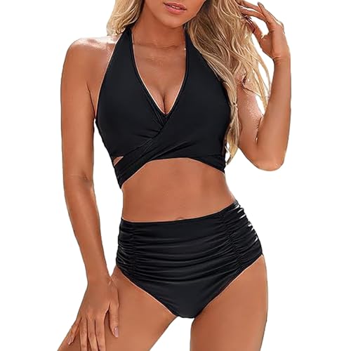 Bikini de mujer completo con curvas brasileñas, tallas grandes, bañador de piscina Push Up Trajes de cintura alta acolchado Beachwear Natación Triángulo Deportivo Swimsuit Contenitivos Mar Dos Piezas