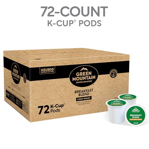 Image of Green Mountain Coffee Roasters Breakfast Blend, Single-Serve Keurig K-Cup Pods, Light Roast Coffee Pods, 72 Count