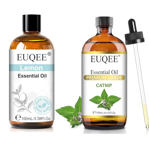 Aceite Esencial Limón 100ml y Aceite Esencial Catnip 118ml EUQEE miniatura 1