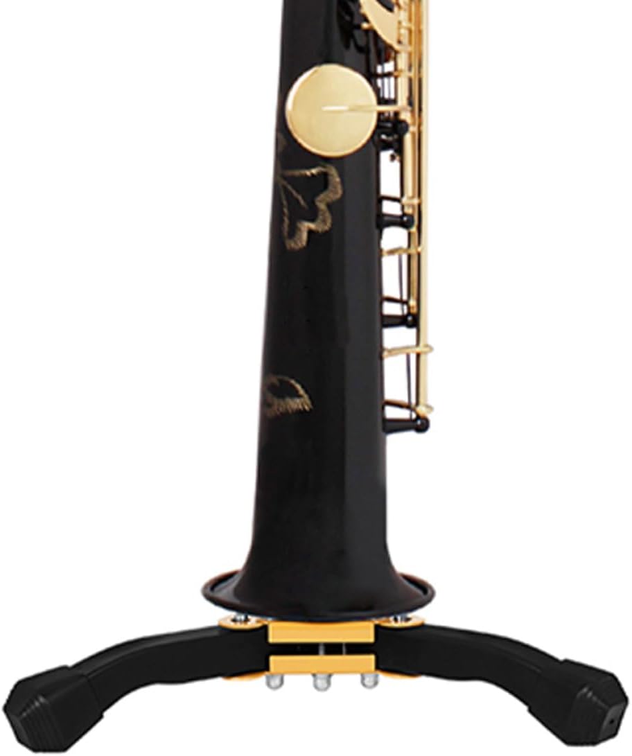Holibanna Foldable Clarinet Stand with 3-leg Tripod Base, Portable Saxophone and Oboe Holder for Wind Instruments, Compact and Lightweight Music Instrument Accessory for Performances