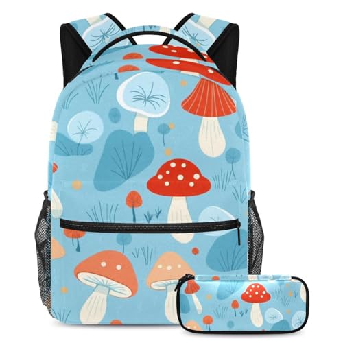 Sac à dos ergonomique champignon bleu pour soulager le dos des ados