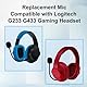 SPTSSWET Ersatz Mikrofon Kompatibel mit Logitech G233 G433 Gaming Kopfhörer Rauschunterdrückung, Abnehmbares Ersatz-Spielmikrofon 3,5 mm Jack Schwarz 6,2 inch