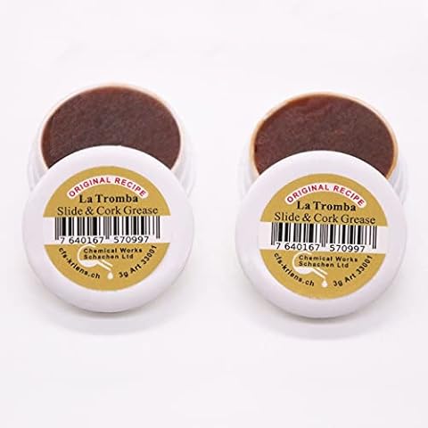 2 x La Tromba Slide Grease for Trumpet + Microfiber Cleaning Cloth for Trumpet - Set 2+1 Cover
