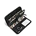 Vera Bradley Women's Microfiber Turnlock Wallet With RFID Protection, Black, One Size
