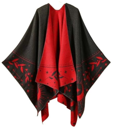 2025 Faux Cashmere Reversible Shawl Wrap for Women Dual-Side Shoulder Cape V-Neck Blouse Tops Cover-up Fall Winter