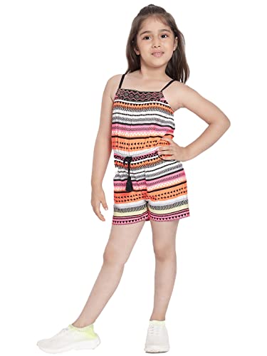 Image of Nautinati Girls Strappy Colourful Jumpsuit | Age 4-8 Years