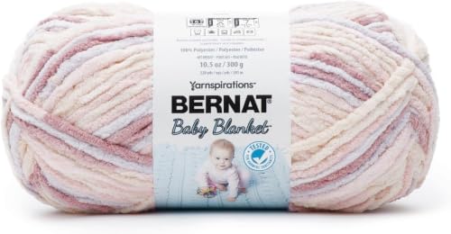 Image of Bernat Baby Blanket 300g Raspberry Kisses Yarn - 5 Pack of 300g /10.5oz - Polyester - 9 Super Bulky - Knitting /Crochet