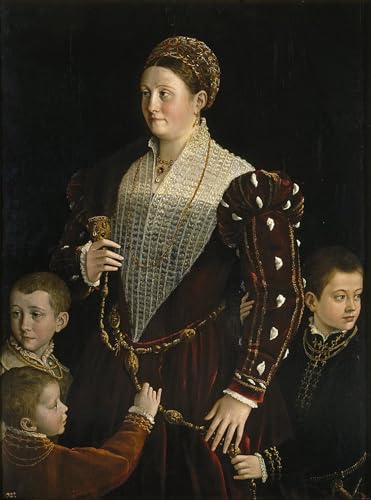 Affiche toile Parmigianino pour décoration mural salon portrait classique 60x90