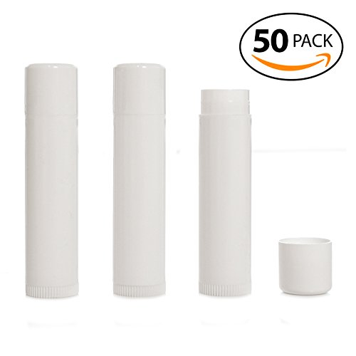 Milliard Lip Balm Crafting Tube Refills - 50 Pack - White…