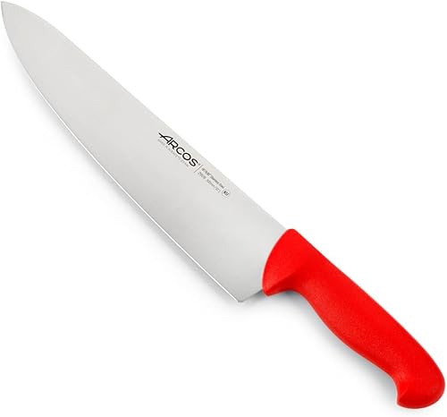Arcos Cuchillo de chef de acero inoxidable nitrum de 12 pulgadas y hoja de 11.811 in. Cuchillo de cocina profesional multiusos. Mango ergonómico de
