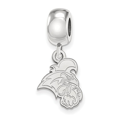 LogoArt Sterling Silver Coastal Carolina University Bead Charm Charm Small Dangle Bead Charm