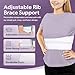 BraceAbility Broken Rib Brace for Men and Women - Rib Protector Compression Wrap, Chest Support Belt for Bruised, Fractured, Dislocated Ribs, Costochondritis Relief, Sternum Brace (Male - White)