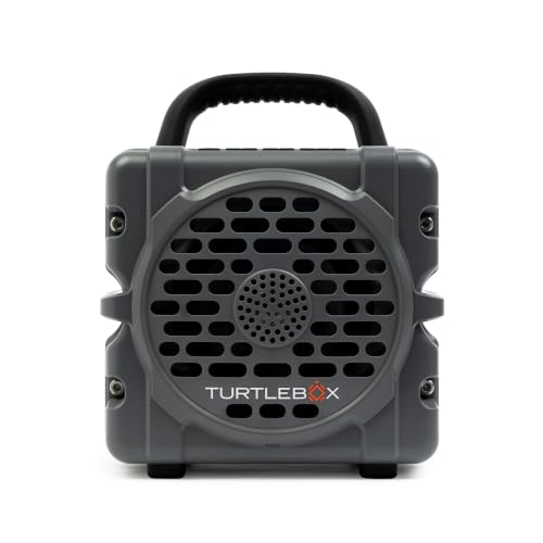 Turtlebox Cub Outdoor Bluetooth Speaker, Gray