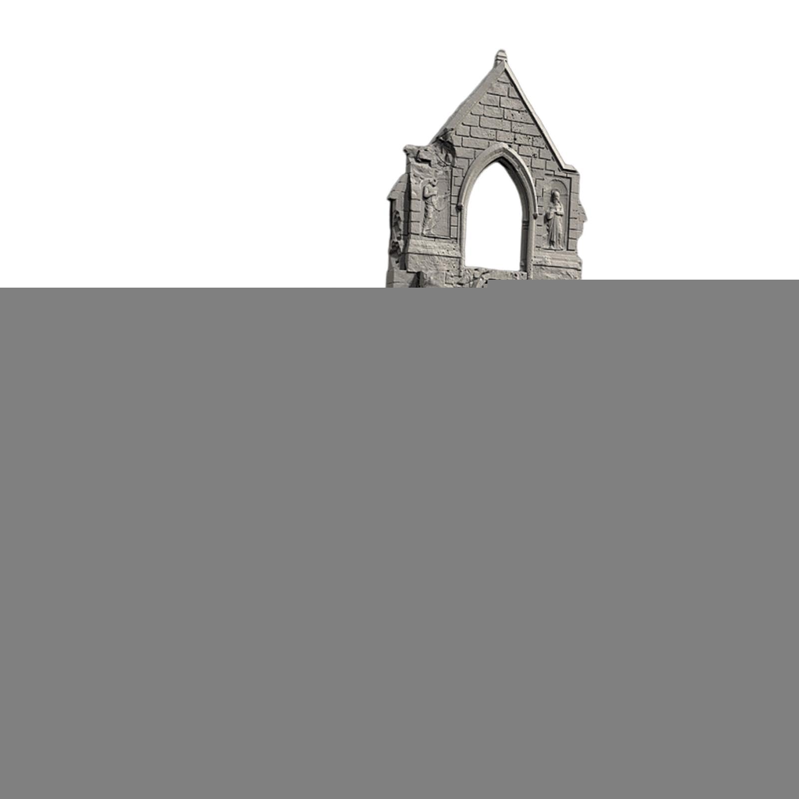 1:72 Ornamento di Scena di casa in rovina Modello di Scena in Miniatura Diorama Veicolo blindato per Stazione ferroviaria Tavolo di Sabbia Micro