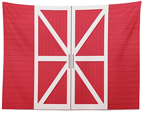 Tapisserie de porte de grange masquez un mur blanc avec ce bois rose
