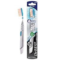 Dr.BEST Vibration Atemfrisch Zahnbürste, Mittel (1 Stück), für bis zu 50% bessere Erreichbarkeit zwischen den Zähnen*