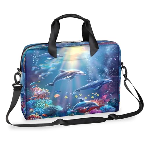 Sacoche PC 16" multipoche dauphins avec bandoulière confort homme femme