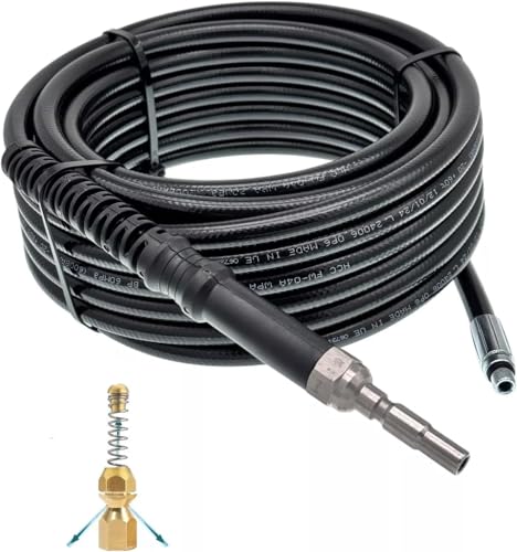 Tuyau de nettoyage pour canalisations Kränzle DN10 K1050 X-series - Buses de canalisation - Flexible - Kit de nettoyage de tuyaux (spirales 3 x arrière 1 x avant, 90 m)