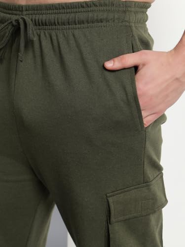 Image of Q - RIOUS Men Cargo || Men Cargo Pants || Men Cargo Pants Cotton || Cargos for Men, Black, 28