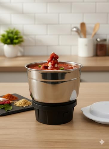 Image of new Swati Bajaj 180ml Chutney Grinding Jar | Compatible with 50+ Bajaj & MR Mixer Grinder Models | Original Replacement Jar Assembly