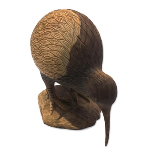 Escultura de Madera Pájaro Kiwi Tallada a Mano miniatura 2