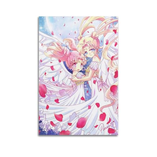 LIHAIXUAN Chibiusa Tsukino - Poster su tela, motivo: luna marinaio, stampa artistica da parete, 30 x 45 cm, senza cornice