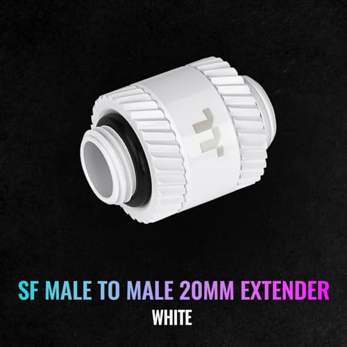 Extensor macho a macho de 20 mm Thermaltake Pacific blanco antichoque contra fugas 3