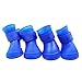 Hi Suyi 4pcs Chien Chiot Bottes Imperméables Chaussures de Pluie en Caoutchouc Anti Slip Couleur de Bonbons Mignonne Unique Grand Petit Taille Moyenne pour extérieur