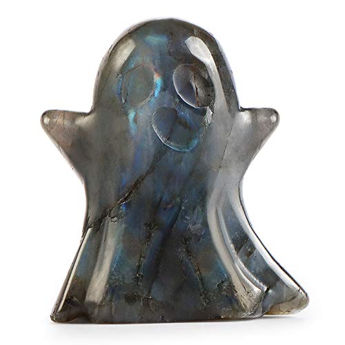 Figura de Fantasma de Labradorita Natural tallada a mano 5 cm miniatura 1