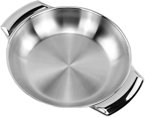 Hemoton Amphora - Olla de acero inoxidable española, sartén coreana, fideos, fideos, restaurante, mariscos, olla caliente china, sartén pequeña,