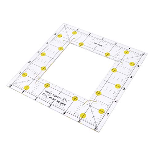 Regla triangular de medición precisa de acrílico 6x6 pulgadas miniatura 1