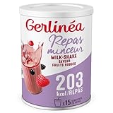 Gerlinéa Boisson Milkshake goût Fruits Rouges - Substituts de repas riche en protéines ...