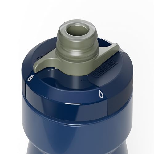 Image of CamelBak Podium Bike Squeeze Water Bottle, High Flow Easy Squeeze Design for Cycling Performance, 24oz, Mercury Deep Sea