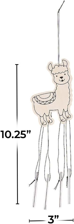 Color Your Own Fiesta Llama Wind Chimes (Dz) - Crafts for Kids and Fun Home Activities