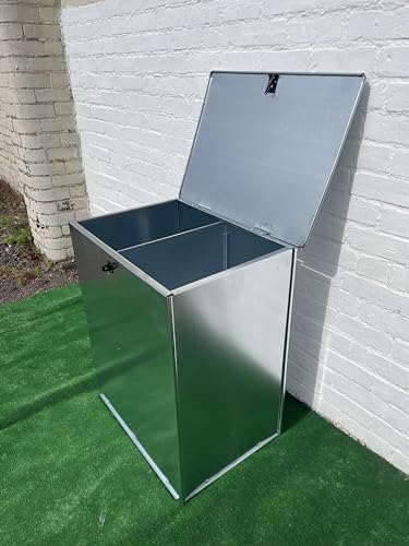 MEDIUM GALVANISED FEED BIN WITH TWO COMPARMENTS