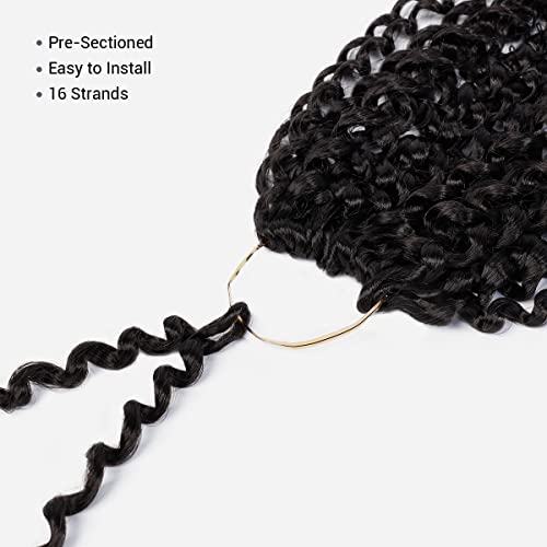 22 Inch 6 Packs Au-Then-Tic Passion Twist Hair Water Wave Crochet Braids Hair For Butterfly Locs Bohemian Goddess Locs Synthetic Braiding Hair Extensions (22 Inch (Pack Of 6), 1B-Off Black) #TOP4
