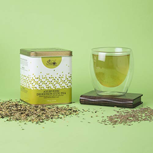 The Indian Chai - Ayurvedic Digestion (CCF) Tea Cumin, Coriander, Fennel Tea With Mint, Detox Tea (100g/3.53oz)