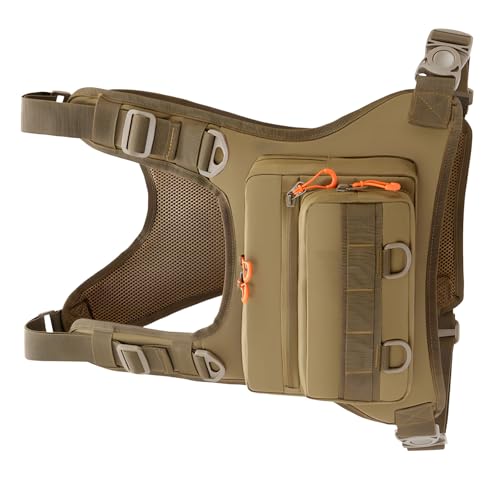 Bolsa de pecho para pesca y aventuras al aire libre con múltiples compartimentos