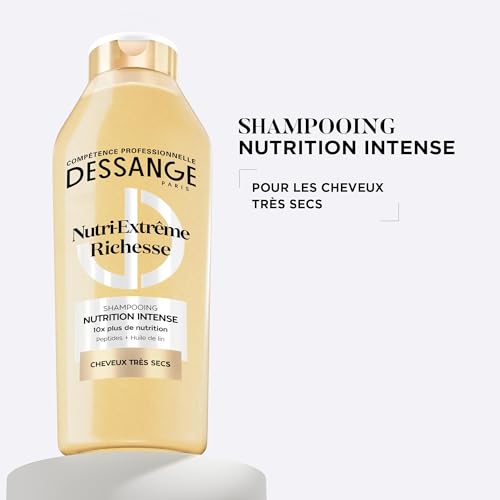 DESSANGE - Routine Cheveux Nutrition Intense Nutri-Extrême Richesse - Shampoing 280ml + Masque 280ml + Soin Sans Rinçage 110ml - Nourrit La Fibre, Les Longueurs & Pointes - Cheveux Très Secs – vue 2