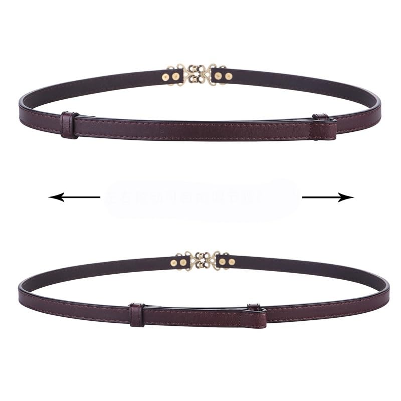 Women's Waistband with Cowhide Matching Dress Coat Sweater Vintage Cowhide Belt Decoration Suit Waist Belt3