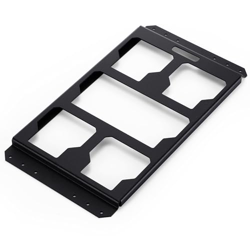 MorningRo Mounting Plate Compatible with Milwaukee/Packout Toolbox Aluminum Steel Mounting Base Storage Toolbox on Wall or Floor(Half Plate)